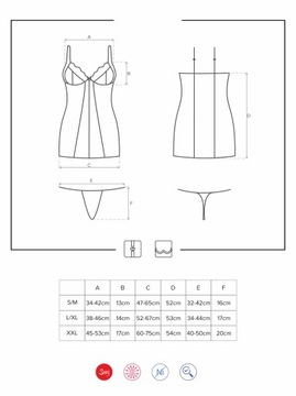 Gorąca sex koszulka stringi komplet Heartina L/XL