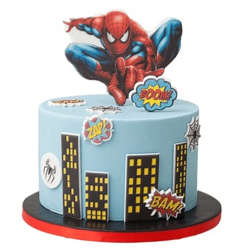 ZESTAW do dekoracji tortu SPIDERMAN 2D 12 el.