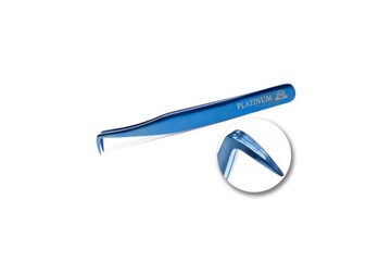 Pęseta do przedłużania rzęs Volume Plasma PLATINUM niebieski