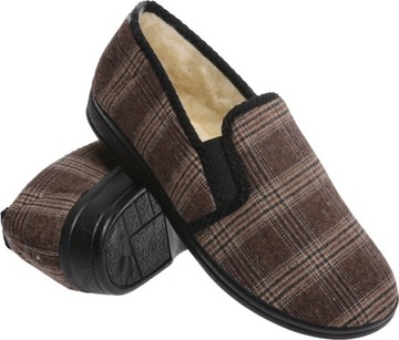 CIEPŁE KAPCIE BAMBOSZE TENISÓWKA KRATA krata-m-br-01 40