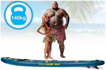 Deska SUP do pływania pompowana Paddle Aquasurf 320cm wiosło i pompka 204KG