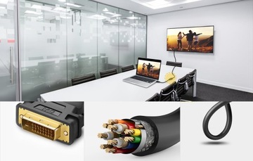 Кабель-переходник DVI (м) - HDMI (гнездо) 0,15 м Ugreen 20118 Черный