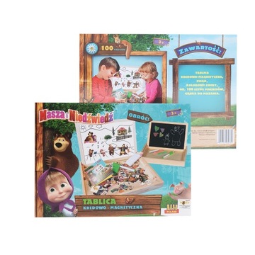 МАГНИТНАЯ РАЗВИВАЮЩАЯ ДЕРЕВЯННАЯ МНОГОФУНКЦИОНАЛЬНАЯ ДОСКА МАША И МЕДВЕДЬ