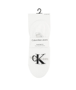 Calvin Klein Jeans stopki skarpetki męskie białe bawełna One Size