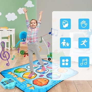 ИГРА ТАНЦЕВАЛЬНЫЙ КОВРИК ДЛЯ ДЕТЕЙ СО МНОЖЕСТВОМ РЕЖИМОВ ИГРЫ И УРОВНЯМИ СЛОЖНОСТИ