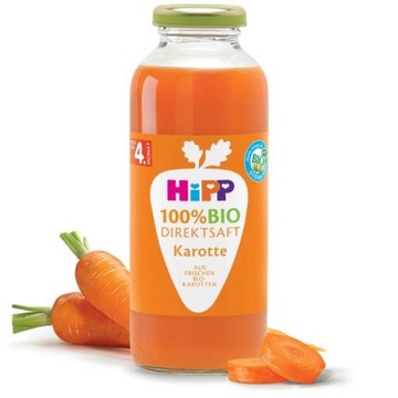 HiPP BIO Sok marchwiowy Soczysta Marchew 330 ml po 4 miesiącu