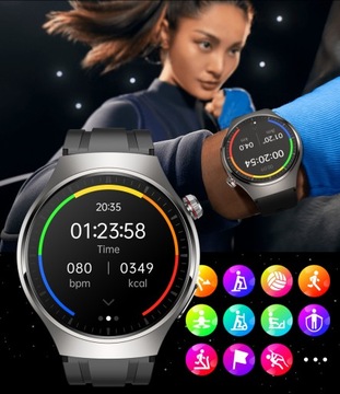 SMARTWATCH ZEGAREK CIŚNIENIOMIERZ EKG GLUKOZA GLIKEMIA HRV ROZMOWY MENU PL