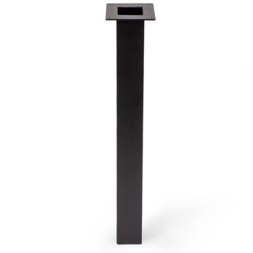 Noga do stołu loft 72cm 40x40 czarna struktura mat