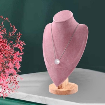 Stojak na naszyjniki, stojak na naszyjniki, aksamitny, wolnostojący L