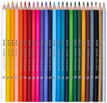 KREDKI OŁÓWKOWE W TUBIE OXFORD KIDS 24+2 KOLORY MIX KOLOR