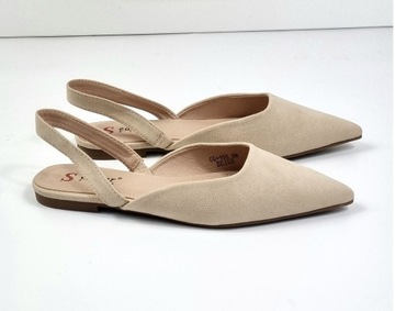 БЕЖЕВЫЕ БАЛЕТКИ НОВЫЕ БЕЗ КАБЛУКА 38