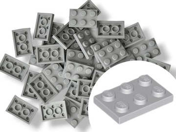 LEGO 3021 PLATE 2x3 Płytka Light Bluish Gray LBG Jasny Szary 15 szt