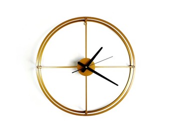 Zegar ścienny/stojący MONO light, duży 46cm ZŁOTY