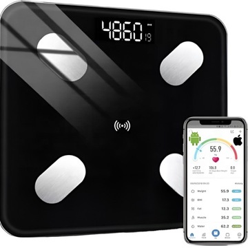 WAGA ŁAZIENKOWA ANALITYCZNA SLIM 180KG SMART Bluetooth 4.0 - ZZJK