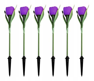 6szt Solar Tulip Wstawiona Lampa Podłogowa Ip44