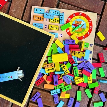 ZABAWKA MATEMATYCZNA TABLICA DO NAUKI MATEMATYKI GRA PLANSZOWA