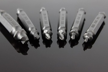 ЭКСТРАКТОРЫ ДЛЯ СЛОМАННЫХ ВИНТОВ НАБОР ИЗ 6 ШТ.