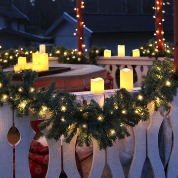 Большая уличная декоративная свеча ПЛАСТИКОВАЯ 11,50 см БЕЖЕВЫЙ LED ТАЙМЕР