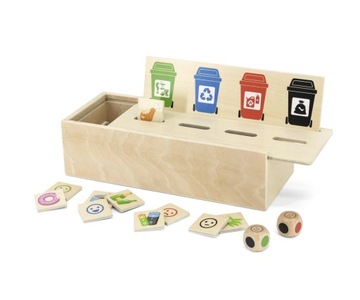 Drewniana Gra edukacyjna Sorter odpadów Viga 44504