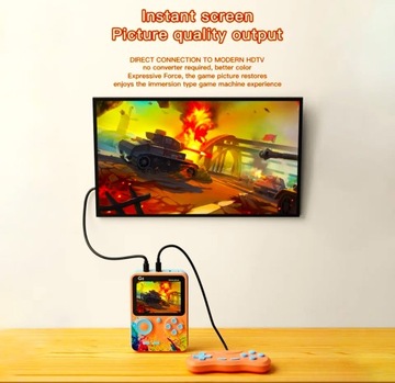 ПОРТАТИВНАЯ ИГРОВАЯ КОНСОЛЬ MINI RETRO GAMEBOY В КОМПЛЕКТЕ 500 ИГР АВ-КАБЕЛИ