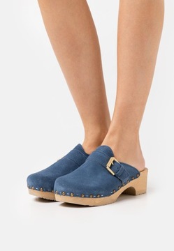 Softclox TOMMA Drewniaki Niebieskie 38 1AAE
