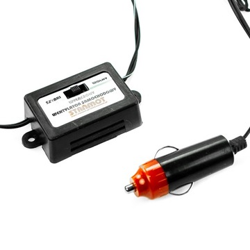 Wentylator 12V chromowy Śr. 23 cm z klipsem