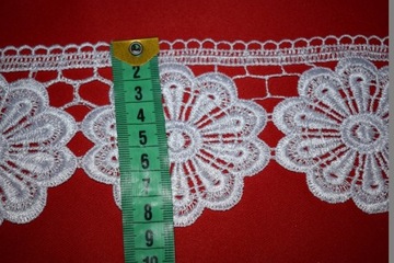 КРУЖЕВО ГИПУРА 8 см БЕЛОЕ узор 3950