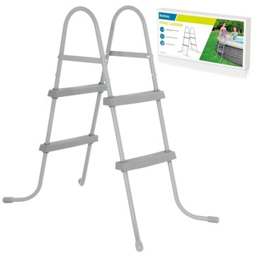 Drabinka do basenu bezpieczna dwustronna basenowa stabilna 84cm Bestway
