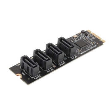 Адаптер M.2 NVME — SATA с 4 портами SATA 3.0 Plug and Play