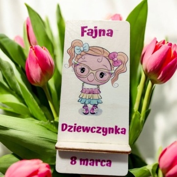 Stojak na telefon DZIEŃ Kobiet uchwyt smartfon prezent dla dziewczyn