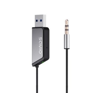 SAVIO ПЕРЕДАТЧИК AUX, USB, BLUETOOTH 5.3, ФУНКЦИЯ РУКОВОДСТВА,