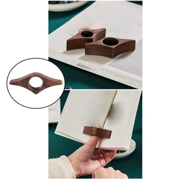 Деревянная подставка для книг ручной работы, стиль A - черная S, 20 мм