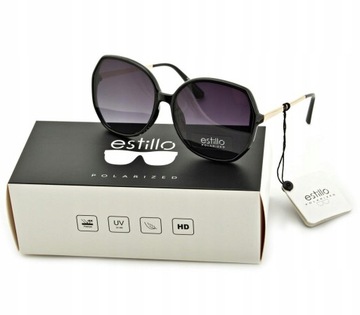 ЖЕНСКИЕ ПОЛЯРИЗОВАННЫЕ СОЛНЦЕЗАЩИТНЫЕ ОЧКИ FLY Черные овальные SUNSHINE UV400