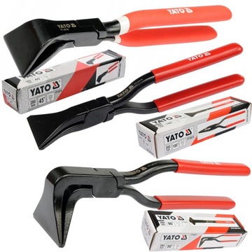 НАБОР КЛЕЩИ ДЛЯ КРОВЕЛЬНЫХ ЩИПЦ YATO ЩИПЦЫ ДЛЯ ГИБКИ ЛИСТА 280 ММ, ПРЯМЫЕ ИЗОГНЕННЫЕ 3