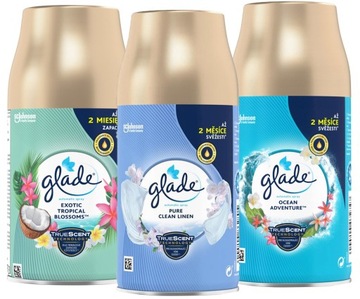 GLADE Odświeżacz automatyczny ocean tropiki świeże pranie zapas MIX