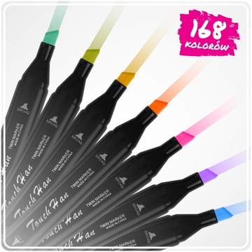 НАБОР АЛКОГОЛЬНЫХ МАРКЕРОВ 262 ШТ. ДВУХСТОРОННИЕ ТРОПЫ, МАРКЕРЫ, МАРКЕРЫ + СУМКА