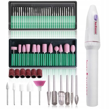FREZARKA DO PAZNOKCI MANICURE + 3 ZESTAWY FREZÓW