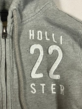 Hollister Bluza Damska Szara Kaptur Zip Logo Klasyk S