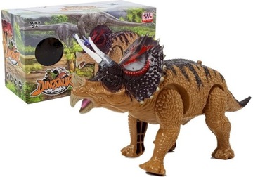 NA BATERIE DINOZAUR ŻÓŁTY TRICERATOPS