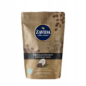 Zavida Czekoladowo Kokosowa kawa ziarnista smakowa 340g