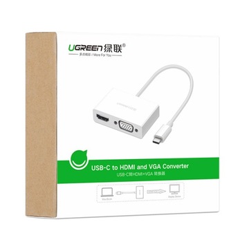 Ugreen USB Type C — видеоконвертер HDMI/VGA