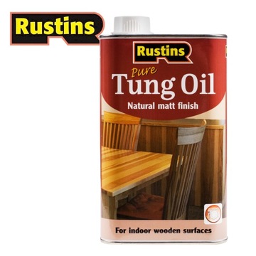 Olej tungowy do wykańczania drewna wysokogatunkowy czysty RUSTINS 500ml