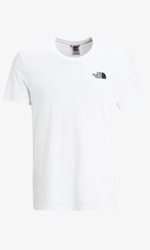 T-shirt męski koszulka The North Face roz.L Małe Logo Biała/ BAWEŁNA 100%