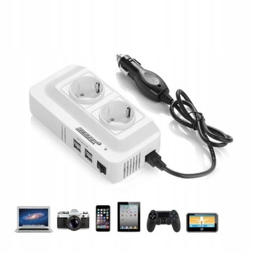 BESTEK ładowarka zasilacz samochodowy 4x USB 2x AC