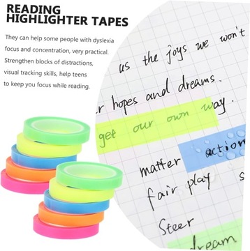 10 Rolek Wodoodporna Naklejka Indeksu Taśma Klejąca Znaczniki Stron Fluores