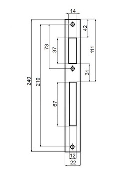 Zaczep futrynowy zamka podklamkowego rolkowego LOB