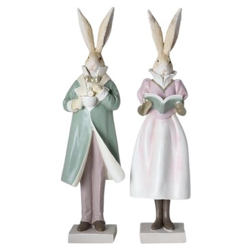 KRÓLIK ZAJĄC STOJĄCY 47,5/46,5CM -MIX DWA WZORY DO WYBORU