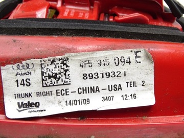 ФОНАР ЗАДНИЙ ПРАВЫЙ AUDI A6 C6 LIFT SEDAN 4F5945094E