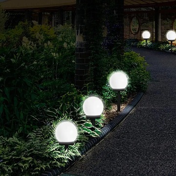 Светодиодный садовый светильник на солнечной батарее, белый, 10 см, для садового столба