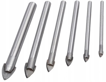 WIERTŁA DO SZKŁA PŁYTEK CERAMIKI WIERTŁO 8 SZT.